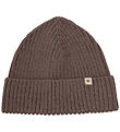 Huttelihut Hue - Uld - Strik - Brown Melange