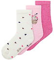 Name it Strømper - NmfNala - 3-pak - Peppercorn/Sweetdreams + Cl