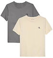 Calvin Klein T-shirts - 2-pak - Monogram - Granite Gray/Whitecap