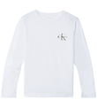 Calvin Klein Bluse - Chest Monologo - Bright White