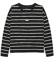 Calvin Klein Bluse - Stripe - CK Black/Whitecap Gray