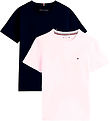 Tommy Hilfiger T-shirt - 2-pak - Desert Sky/Light Pink