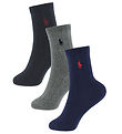 Polo Ralph Lauren Strømper - 3-pak - Navy/Sort/Grå