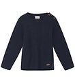Hust and Claire Bluse - Strik - HCPil Wool Rib - More Navy