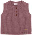 Hust and Claire Vest - Strik - HCEdi Wool Rib Knit - Pale Ma