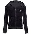 adidas Originals Hættetrøje - VELOUR Z HOODIE - Sort/Hvid