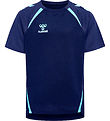 Hummel T-shirt - hmlLEAD - Marine/Blue Fish