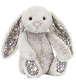 Jellycat Bamse - 18 cm - Small -  Blosom Silver Bunny