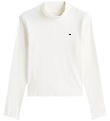 Tommy Hilfiger Bluse - Rib/Mock Neck - Ivory Silk