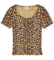 Mads Nørgaard T-shirt - Rib - Leopard AOP/Black