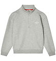 Mads Nørgaard Sweatshirt - Half Zip - Grey Melange