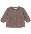 Minymo Cardigan - Strik - Dark Brown Melange