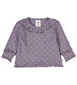 Müsli Bluse - Rib - Dot - Lilac Fog/Oak