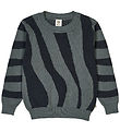 Müsli Bluse - Strik - Jacquard - Stormy Blue
