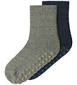 Name It Strømper - 2-pak - Uld/Bomuld - NmmWak - Skridsikker - D