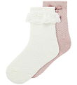 Name It Strømper - 2-pak - Uld/Bomuld - NmfWakma - Snow White/1x