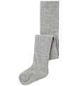 Name It Strømpebukser - Uld/Bomuld - NmmWak - Grey Melange