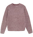 Creamie Bluse - Strik - Glitter - Crushed Berry