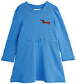 Mini Rodini Kjole - Sweatdress - Dog - Blå