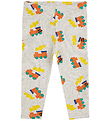 Bobo Choses Leggings - Choo Choo All Over - Light Grey Heather