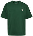 Hummel T-shirt - HmlJR - Mørkegrøn m. Logo