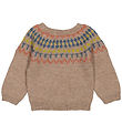 MarMar Bluse - Uld - Tuso - Brun/Multifarvet