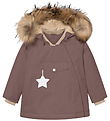 Mini A Ture Vinterjakke - MatWang Fleece/Fur - Peppercorn Plum