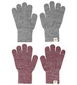 MP Handsker - Uld - Comfy - 2-pak - Mix Light Grey Mel Grape Sha