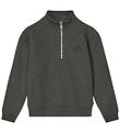 Mads Nørgaard Sweatshirt - Half Zip - Charcoal Melange
