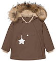 Mini A Ture Vinterjakke - MatWang Fleece/Fur - Chestnut Brown