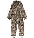 En Fant Flyverdragt - m. Teddy - Frills - Pine Bark m. Leopard