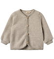 Wheat Cardigan - Uld - Fleece - Kari - Khaki Melange