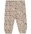 Minymo Sweatpants - Smoke Gray m. Blomster