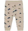 Minymo Sweatpants - Oxford Tan m. Arbejdsmaskiner