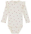 Minymo Body l/æ - Rib - Eggnog m. Hjerter