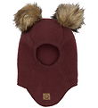 Mikk-Line Balaclava - Wool - Single Layer - Rum Raisin w. Pom-Po