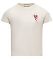 Moncler T-shirt - Cream m. Hjerte
