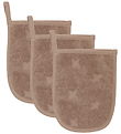 Müsli Badehandsker - 3-pak - 14x18 cm - Walnut