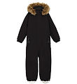 Color Kids Flyverdragt - Coverall w. Fake Fur - Black