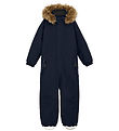 Color Kids Flyverdragt - Coverall w. Fake Fur - Total Eclipse