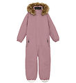 Color Kids Flyverdragt - Coverall w. Fake Fur - Woodrose