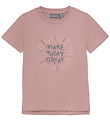 Color Kids T-shirt - w. Print - Woodrose