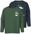 Name It Bluse - NmmVux - 2-pak - Navy Blazer/Garden Topiary