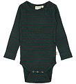 Petit Piao Body l/æ - Rib - Modal - Dark Sea/Coffe Bean