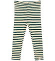Petit Piao Leggings - Rib - Modal - Dark Sea/Off White
