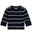 Tommy Hilfiger Bluse - Strik - Cable - Dark Night Navy Stripes