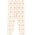 Konges Sløjd Leggings - Rib - Minnie - Fleur Decor m. Hulmønster