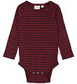 Petit Piao Body l/æ - Rib - Modal - Dark Grape/Biking Red