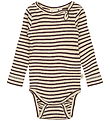 Petit Piao Body l/æ - Rib - Dark Grape/Off White