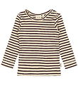 Petit Piao Bluse - Rib - Modal - Dark Grape/Off White